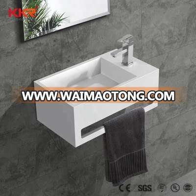 Public fancy deep acrylic solid surface bathroom wash basins